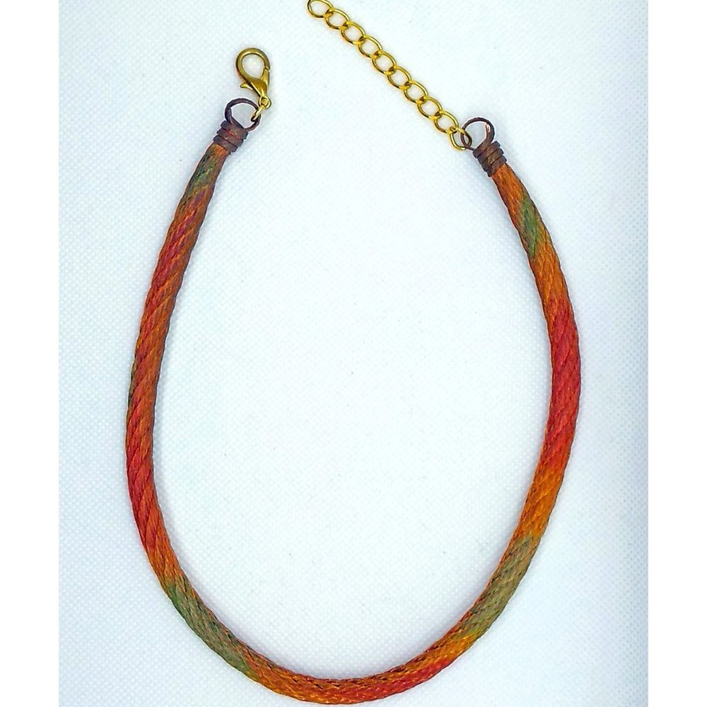 Iridescent Mixed Metal Choker, Vintage, 19"